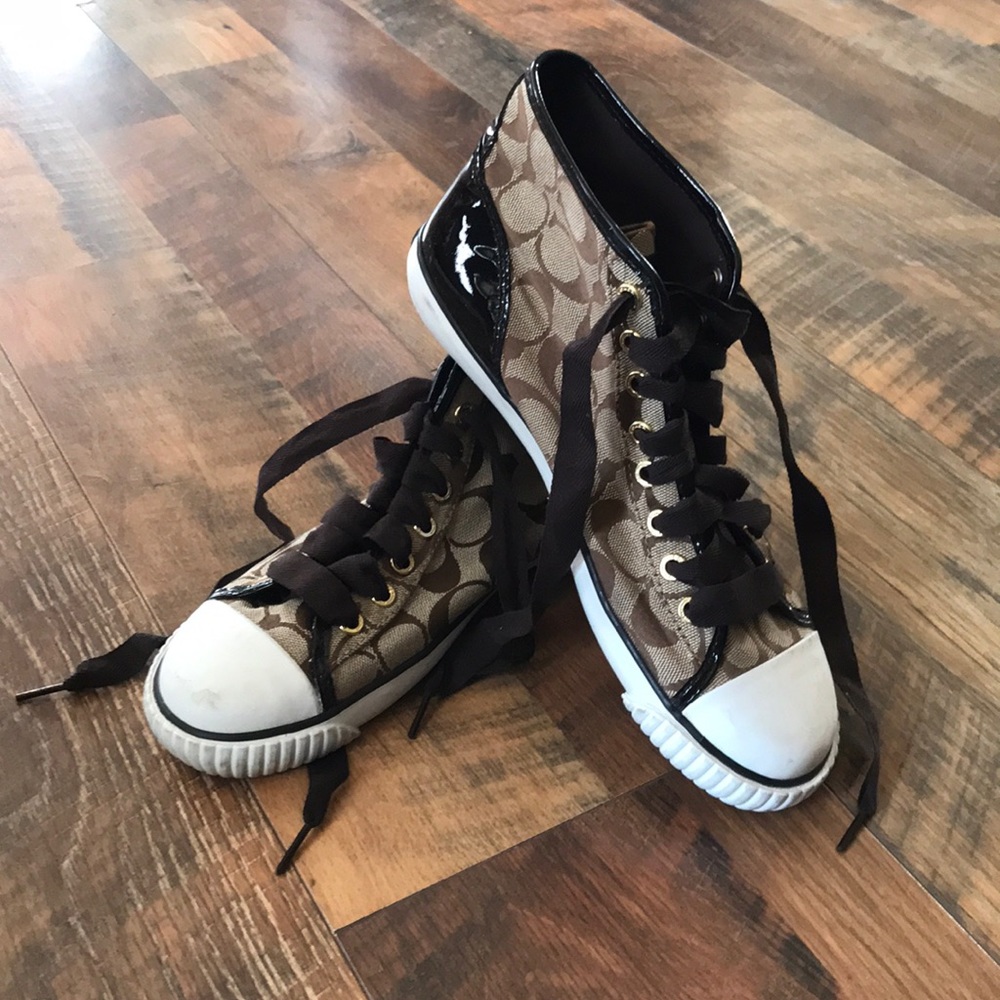 Coach high top tennis shoes